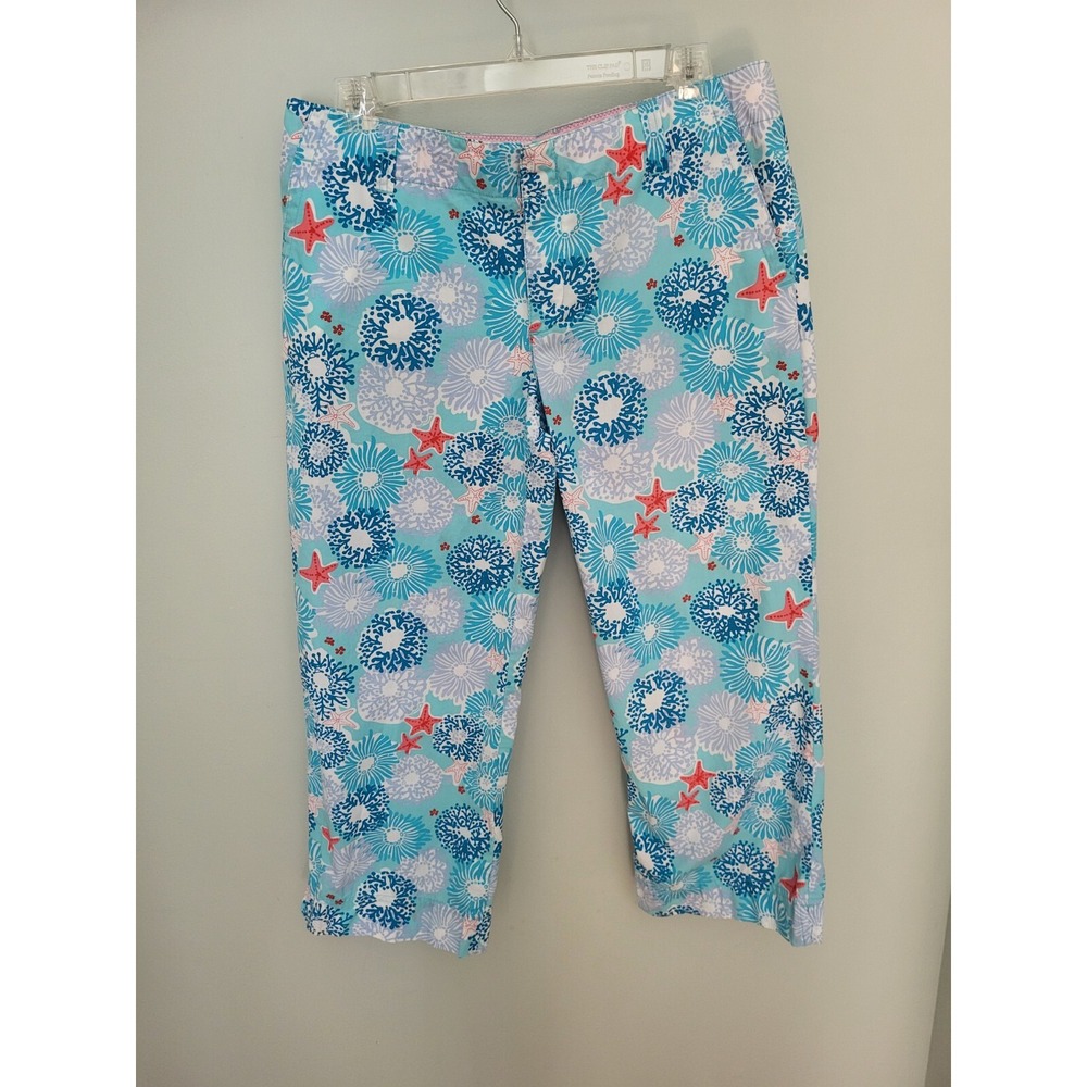 Lilly Pulitzer Starfish Women Summer Sea Starfish Capri Pants Size 4